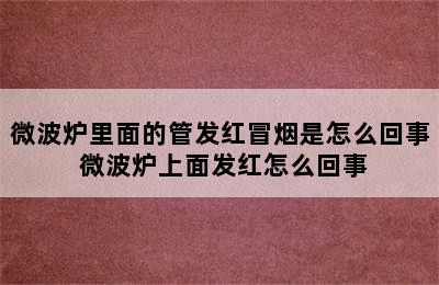 微波炉里面的管发红冒烟是怎么回事 微波炉上面发红怎么回事